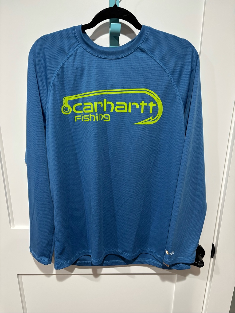 Carhartt Fishing Force Performance Long Sleeve Shirt Blue Medium